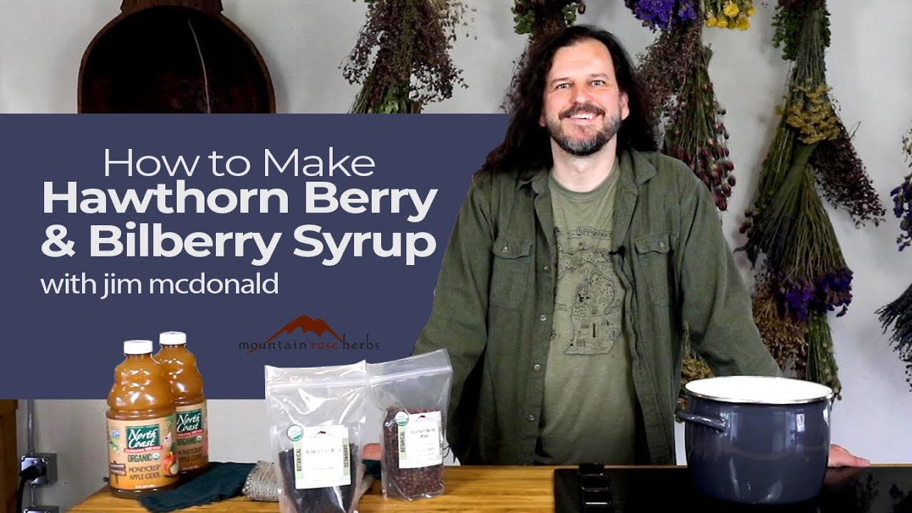 How to Make Bilberry & Hawthorn Berry Syrup with jim mcdonald